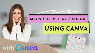 Make Your own Printable Horizontal Monthly Calendar | Canva Tutorial | Etsy Passive Income