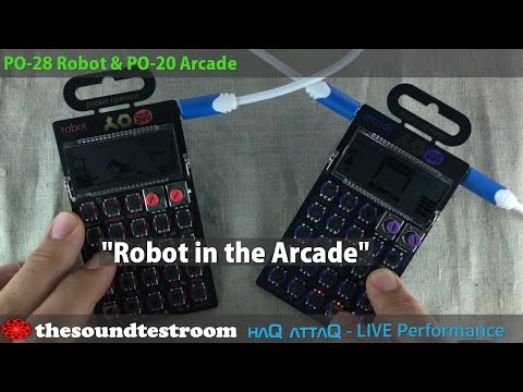Pocket Operator PO-28 Robot and PO-20 Arcade Live Performance │ Robot In the Arcade │ haQ attaQ