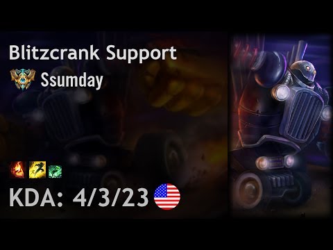 Blitzcrank Support vs Soraka - Ssumday - NA Challenger Patch 7.12