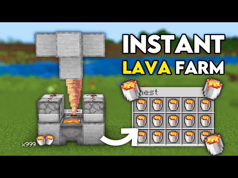 EASY INSTANT LAVA/FUEL FARM in 1.21 Minecraft Bedrock!