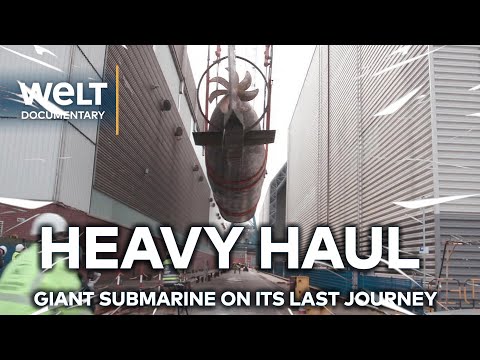 Video Thumbnail: HEAVY HAUL: Giant U17 submarine goes on its last journey - Tough transportation through North Europe