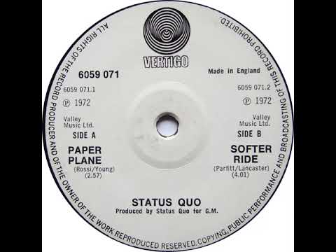 UK New Entry 1973 (7) Status Quo - Paper Plane