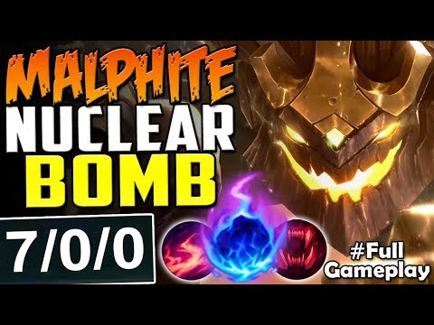 FULL MAGIC PEN MALPHITE NUCLEAR BOMB | New Runes Malphite vs Olaf TOP Build Season 8 PBE Gameplay