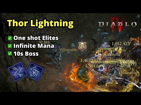 Sorcerer New Thor Lightning Endgame Full Build Guide - Diablo 4