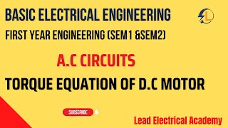 Torque equation of D C Motor