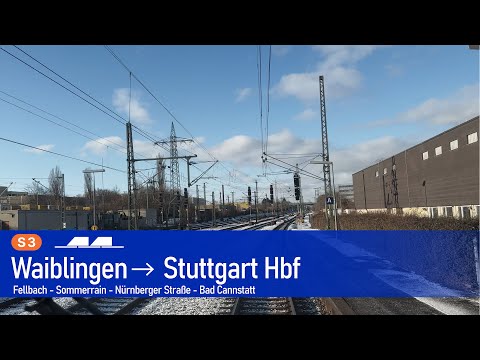 Cab Ride S3 Waiblingen → Stuttgart Main Station | DB S-Bahn Class 430 | 4K HDR 60fps