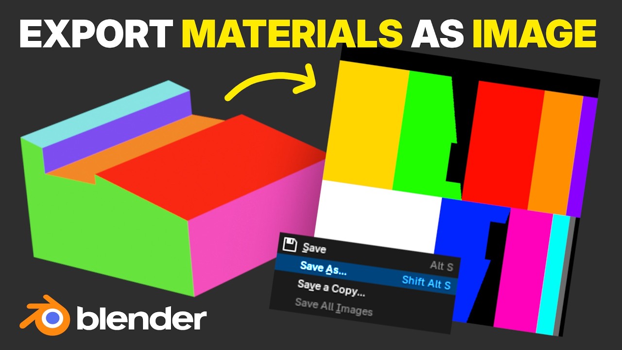 Blender 5.1 Tutorial - How to Export Materials as an Image Texture