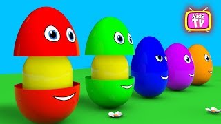 Learn colors Learn shapes Surprise eggs - 3D Cartoons for children Video for kids