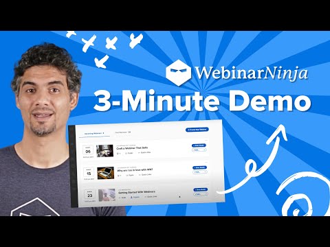 The Easiest Webinar Software: WebinarNinja 3 Minute Demo