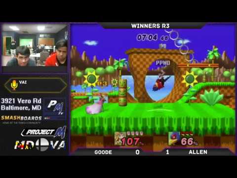 Project M @ Xanadu 12/19/16 Winners Round 3: Goode (Sonic, Zelda) vs Allen (Falco)