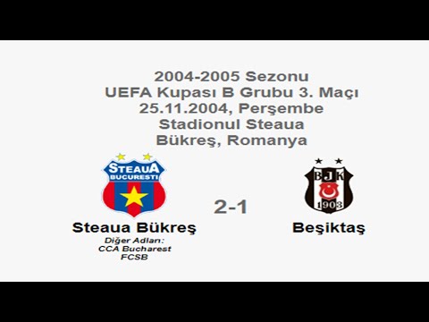 Steaua Bucureşti 2-1 Beşiktaş 25.11.2004 - 2004-2005 UEFA Cup Group B Matchday 3
