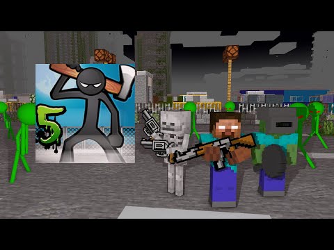 ZOMBIE ANGER OF STICK WAR CHALLENGE PART 2 - MINECRAFT