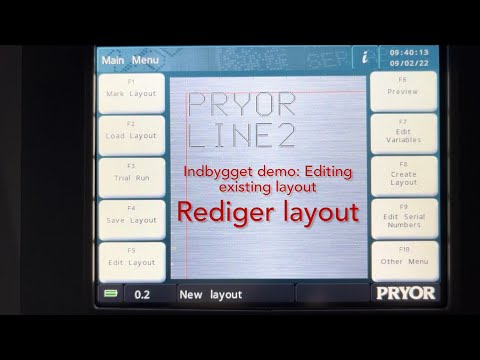 Rediger layout PRYOR PortaDot 60-30 Touch batteridrevet bærbar mærkemaskine