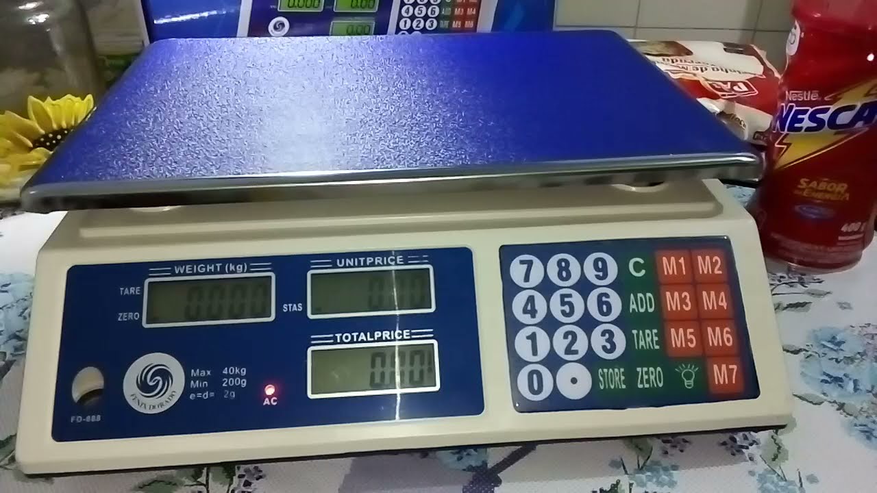 Balança digital 40kg, baixo custo.