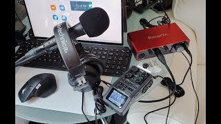 Zoom H6 Recorder & Focusrite Scarlett mixer for Zoom video conference app podcasting