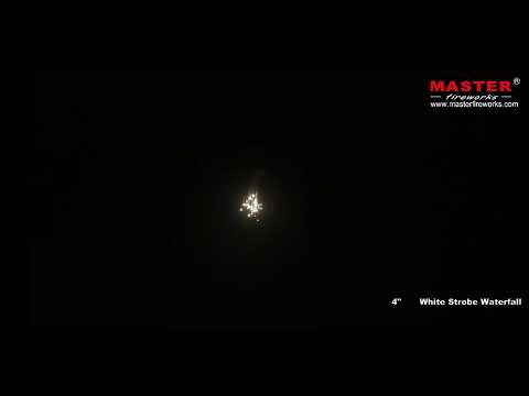 4 Inch White Strobe Waterfall Display Shell Fireworks For Celebration