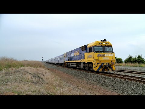 5AM8 Journey Beyond Rail Expeditions "The Overland" Passenger Train (8/4/2021) - PoathTV Railways