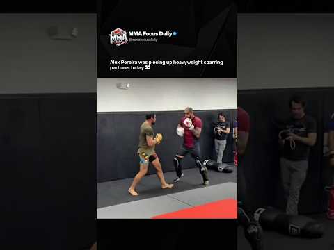 Alex Pereira was unloading on his heavyweight sparring partners today 😳