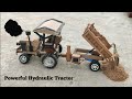 How To Make 4WD RC Tractor With Heavy Loaded Hydraulic Trolley From Cardboard DIY Tractor At Home