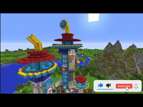 Paw Patrol Tower Build Battle Challenge  Minecraft Animation #shortfeed  #shortvideo 