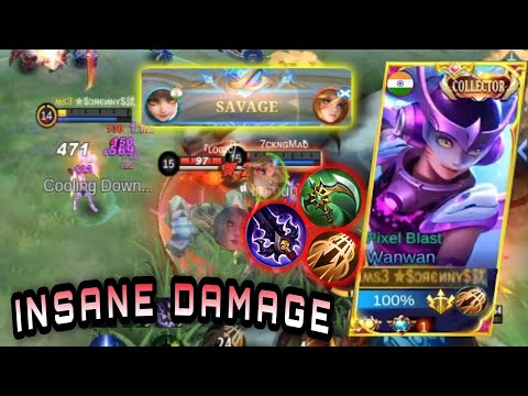 Wanwan Inspire Insane Damage(AUTO SAVAGE)🔥🔥🔥 | MLBB