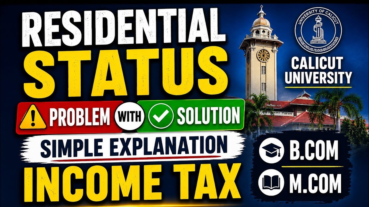 Residential Status of Individual AY 26-27|| Problem with Solution 