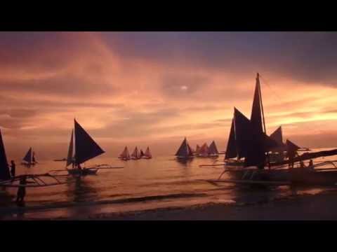 The beautiful evening sunset of boracay