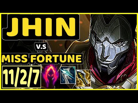 JHIN vs MISS FORTUNE - 11/2/7 KDA BOTTOM ADC GAMEPLAY - EUW Ranked DIAMOND