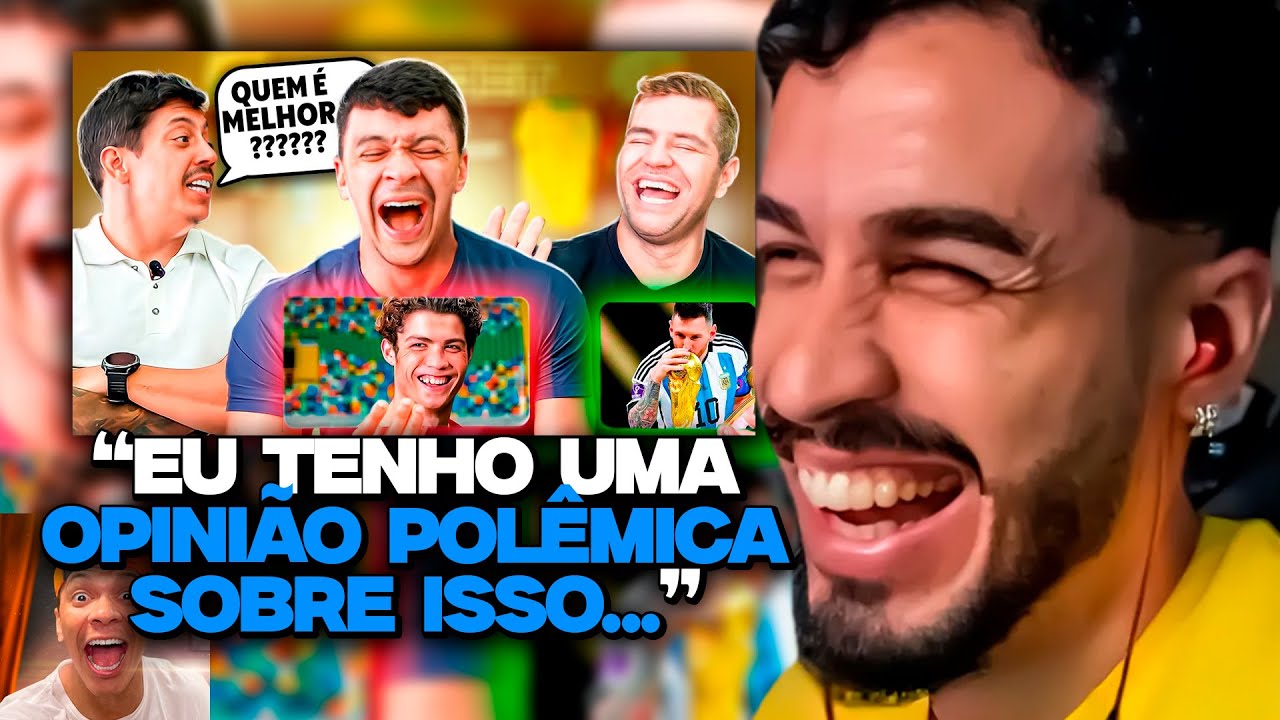 MESSI OU CRISTIANO RONALDO? QUEM É MELHOR? - CANAL CANALHA | REACT DO STAG