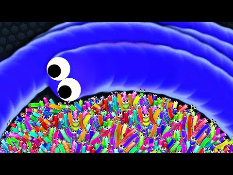 Slither.io A.I Pro Giant Snake vs 94535 Tiny Snakes - Epic Slitherio Gameplay