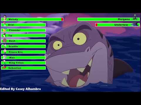 The Little Mermaid II: Return to the Sea (2000) Final Battle with healthbars 2/3