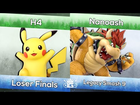 H4 (Pikachu) vs. Nanoash (Bowser, Roy) | Legacy Smash #9 | Loser Finals