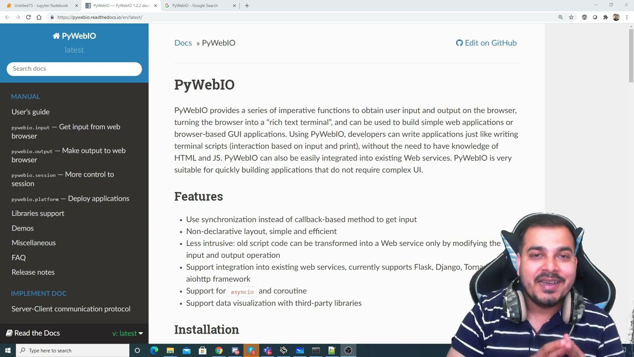 PyWebIO- Creating WebAPP Using Python Without Using HTML And JS