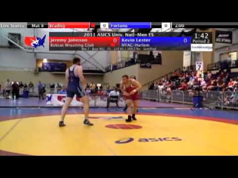 University Freestyle Semifinal 120kg - Jeremy Johnson vs. Kevin Lester