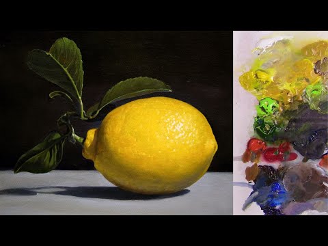 LEMON 041722 | EASY ART OR PAINTING PROCESS | STILL LIFE | ACRYLIC PAINTING | FOR BEGINNERS |#40