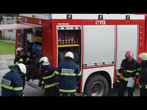 Velika gasilska vaja v industrijski coni v Žihlavi