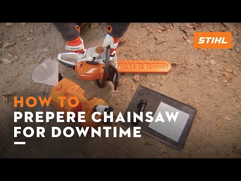 How to prepare your chainsaw for longer periods of downtime | Instruction
