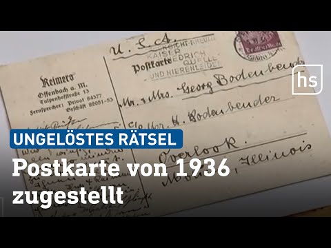 87 Jahre alte Postkarte im Briefkasten gefunden | hessenschau