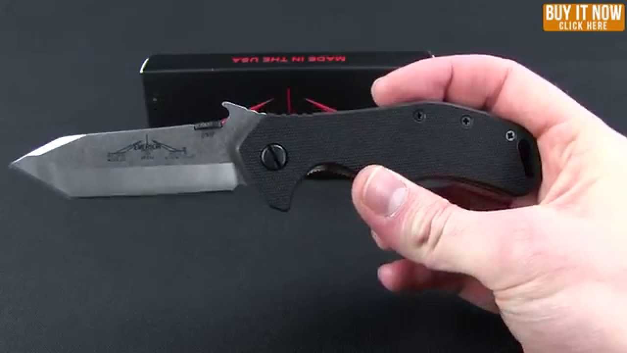 Emerson Bulldog SF Knife Black G-10 (3.2" Stonewash)