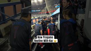 Kazuma Okamoto’s new pregame routine involves the team saying what they’re grateful for ???? #BlueJays