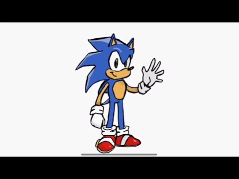 Sonic The Hedgehog Drawing on iPad Pro