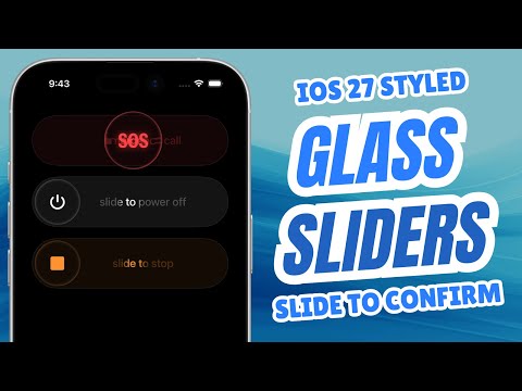 iOS 27 Style Glass Sliders Using SwiftUI | Slide To Confirm | Xcode 27 thumbnail