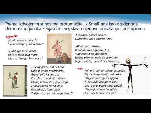 Hrvatski jezik, 3.r. SŠ - Interpretacija i analiza: Ivan Mažuranić, Smrt Smail-age Čengića