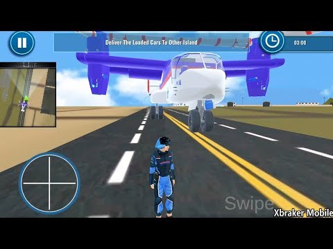 US Police Muscle Car Plane Transporter Game | Simulator Cars Transport Ship - Android GamePlay#2 HD