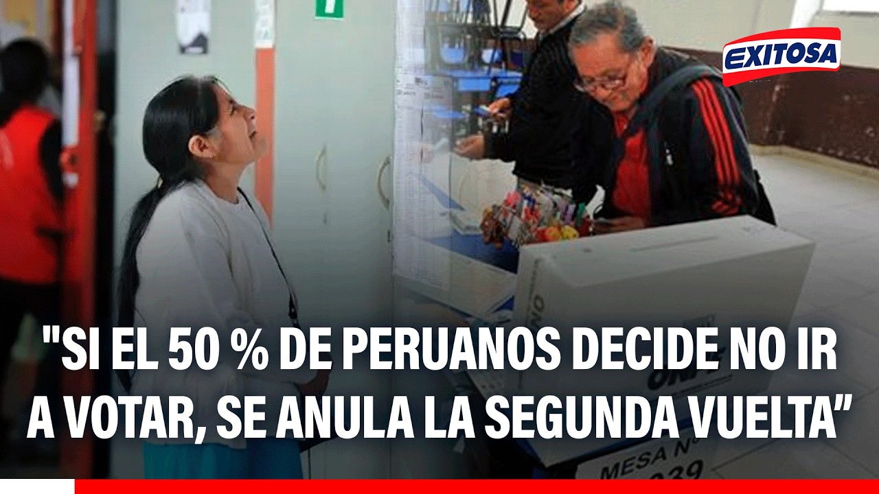 🔴🔵 Rubén Cáceres: "Si el 50 % de peruanos decide no ir a votar, se anula la segunda vuelta"