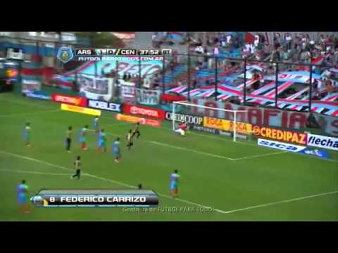 Gol de Carrizo  Arsenal 1   Rosario Central 1  Fecha 8  Torn