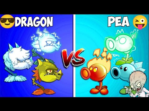 DRAGON vs PEA - Which Team Plant Is Best? PvZ 2 Plant vs Plant
