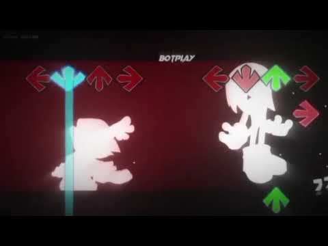 Fnf vs sonic.exe REMAKE [Triple trouble encore]knuckles part V1 combine V2