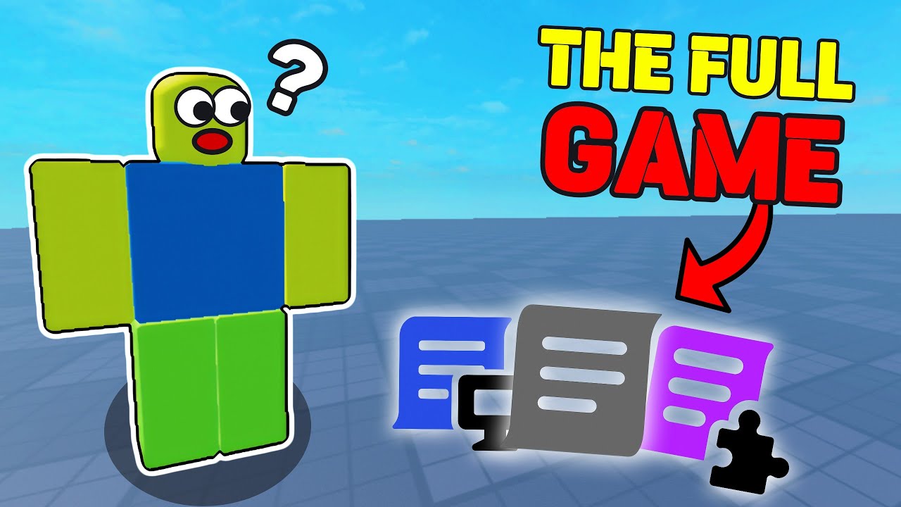 I made a Roblox GAME with only SCRIPTS