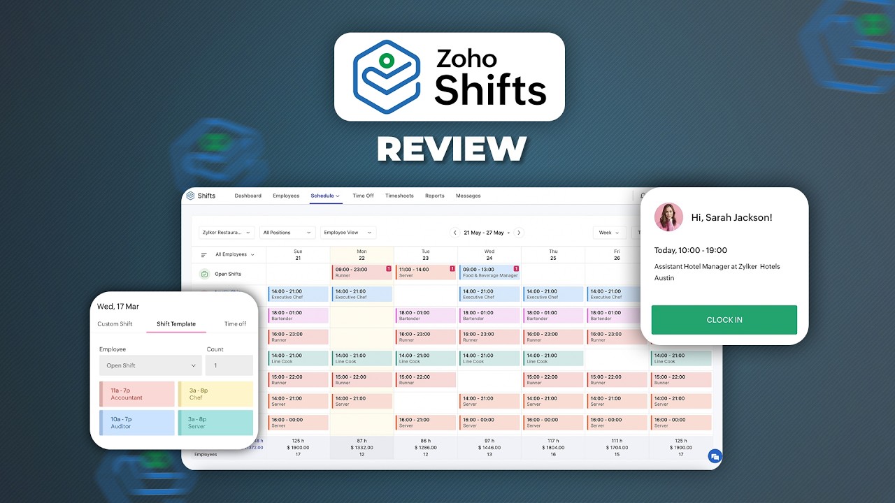 Zoho Shifts—Best Employee Scheduling & Time Tracking Software!